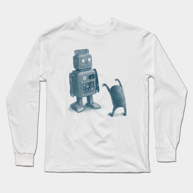 Robot vs Alien Long Sleeve T-Shirt by Terry Fan